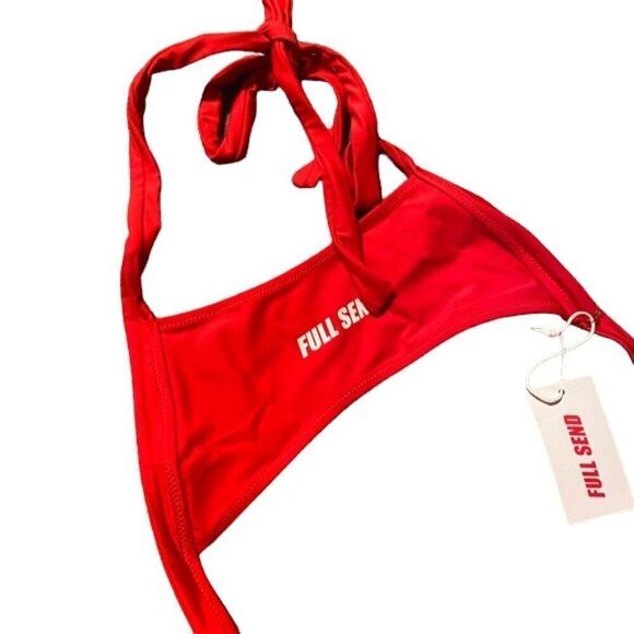 NEW NELK BOYS FULL SEND Women’s Swimsuit Red Cut‎ Out One Piece M - Picture 3 of 5